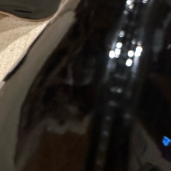 Authenticated Miu Miu Black Patent Leather Open Toe Heels - Picture 12 of 16